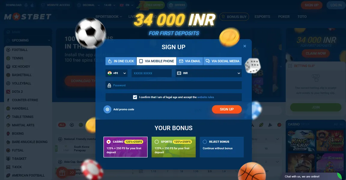 Mostbet welcome bonuses for new players